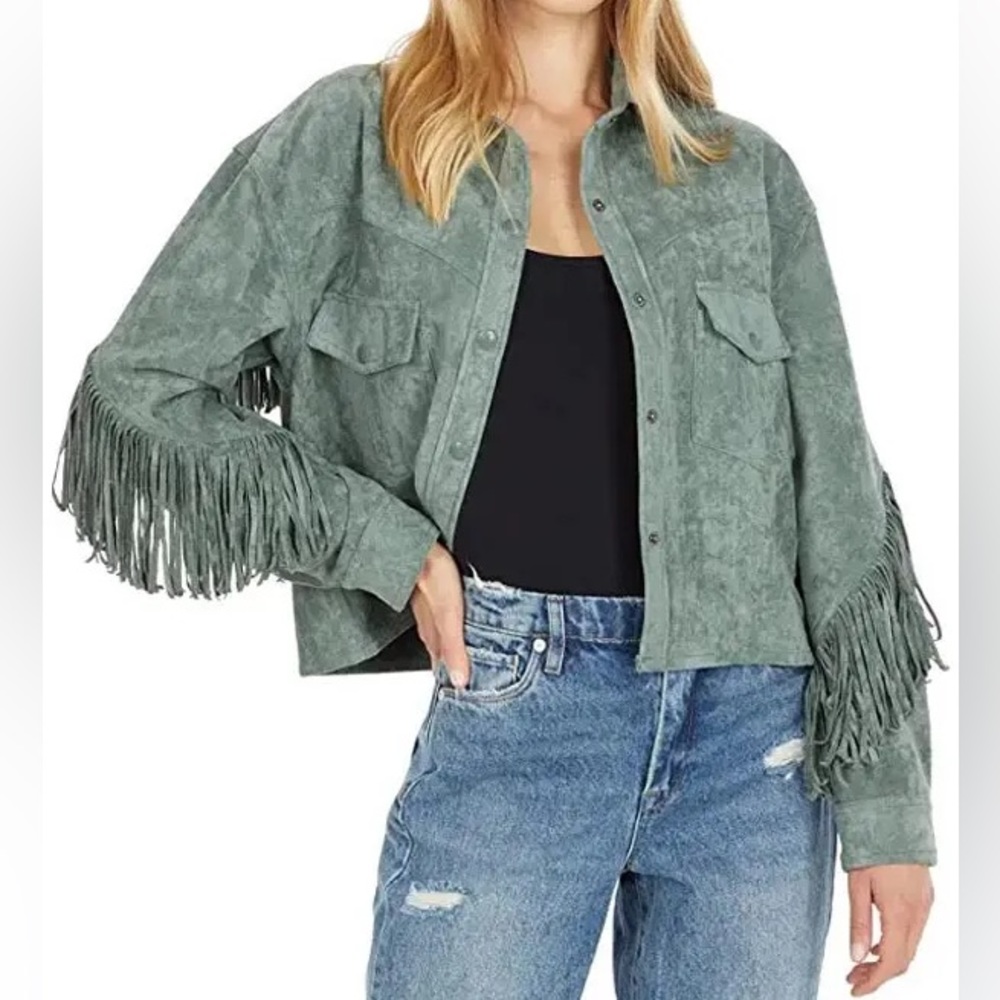 Blank NYC Suede fringe jacket